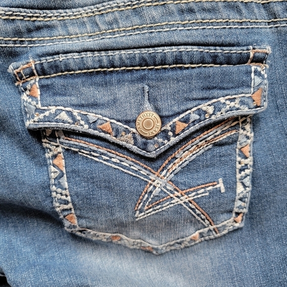 Amethyst Womens Flare Leg Denim Jeans Plus Size 18 - Picture 4 of 5